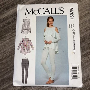 McCall's Sewing Pattern M7691 Misses' Yoke Tops pants XS-S-M-L-XL - Picture 1 of 2