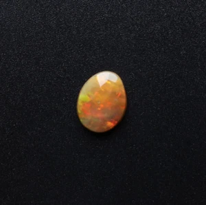 Opal Gemstone Natural Ethiopian Opal Rose Cut Faceted Cabs Loose Slice 11.5X9MM - Picture 1 of 8