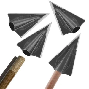 DIY Tradition Hunting Broadheads Blade Tips 8MM Bamboo Wooden Arrow Shaft Glue - Picture 1 of 10