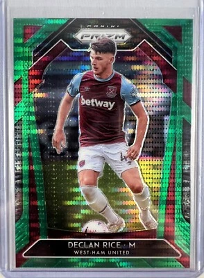 Declan Rice 2020-21 Prizm EPL Premier League Green Pulsar Prizm SP West Ham - Image 1 of 2