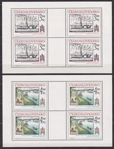 CZECHOSLOVAKIA 1982 SC#2422/23 MNH** Sheet, Historical motifs of Bratislava. - Imagen 1 de 1