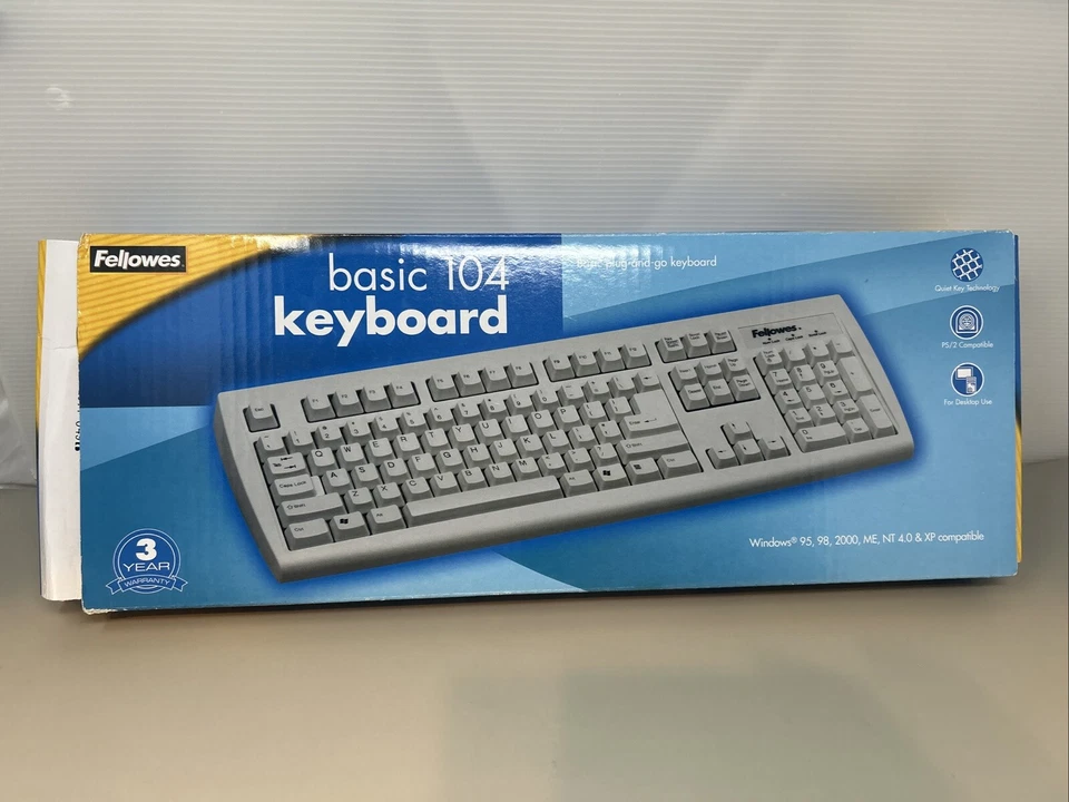 Vintage Fellowes 104 mechanical keyboard in original Packaging - Image 1 of 4