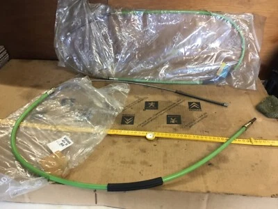 Genuine Peugeot 504 1977 on sedan saloon 2 x rear handbrake cable 483468 GL - Image 1 of 3