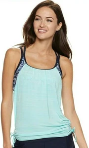 ZEROXPOSUR Women's Tankini Swimsuit TOP ONLY in Maui/Black - Small - NWT - Picture 1 of 2