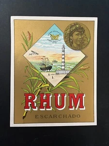 Etiqueta de colección RHUM Candied avión barco Bernardo Morais Aveiro Portugal #267 - Imagen 1 de 3