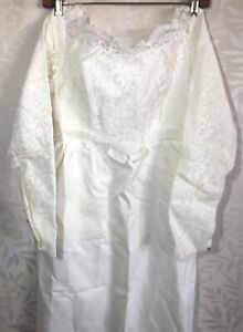 Vtg Bridalallure Wedding Gown W/ Detached Train Size S