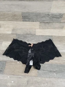 Hanky Panky Open Gusset Brief Panties Size Medium NEW Black - Picture 1 of 8