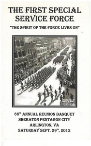 FIRST SPECIAL SERVICE FORCE- THE DEVILS BRIGADE RARE 2012 REUNION PROGRAM - Picture 1 of 1