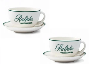 Ralph's Coffee Cup Saucer Pair Set Ralph Lauren Set of 2 Unused Japan - Picture 1 of 5