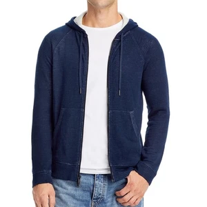 John Varvatos Men's Long Sleeve Providence Double Layer Zip Front Hoodie Blue M - Picture 1 of 7