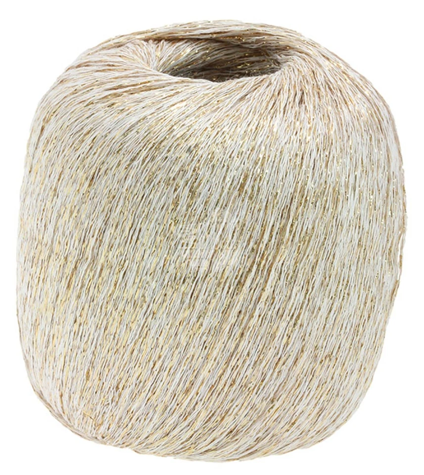 Wolle Kreativ! Lana Grossa - Brillino - Fb. 9 weiß/gold 25 g - Bild 1 von 1