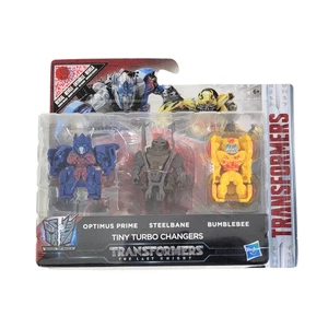 Transformers Last Knight Tiny Turbo Changers Optimus Prime Steelbane Bumblebee - Picture 1 of 3