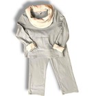 PajamaGram Cozy Womens Pajama Set Pajamas for Women  Baby Blue & White Med