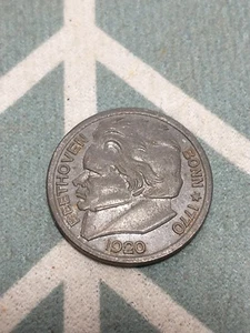GERMANY STADT BONN 10 PFENNIG 1920 Beethoven, Kriegsgeld Notgeld. - Picture 1 of 3