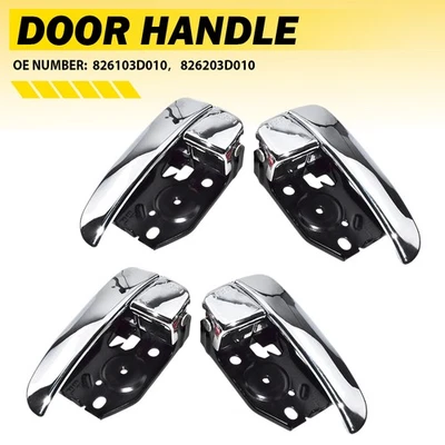 4pc Interior Door Handles Set For 2002 2003 2004 2005 Hyundai Sonata Replacement - Imagem 1 de 4