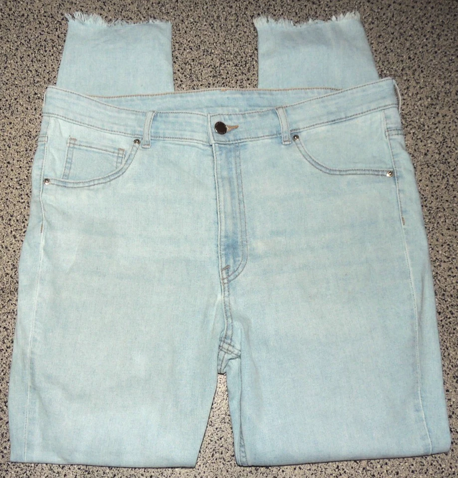 Damen Jeanshose Skinny Hellblau Fransen ca. Gr. 44 - Bild 1 von 4