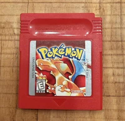 Pokemon versão vermelha Nintendo Gameboy autêntico e testado salva - Imagem 1 de 4