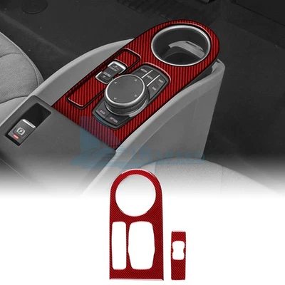For BMW i3 2013-2022 Center Multimedia Button Panel Stickers Red Carbon Fiber - image 1 of 4
