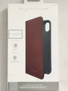 Custodia folio in pelle platino SB foot tanning co per iPhone Xs Max (6,5") - Foto 1 di 7