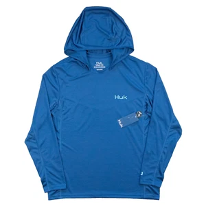 NWT HUK Icon X Fishing UPF Protection Hoodie 428 Men's Size Medium (H1200478) - Picture 1 of 5