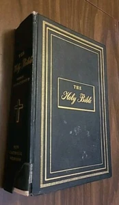 Vintage 1961 Holy Bible Douay / Confraternity New Catholic Version Hardcover - Foto 1 di 11