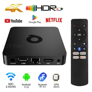 2025 Neu Quad Core 4+32GB TV BOX Android 13.0 Smart Media Player 5G WLAN6 6K UHD - Bild 1 von 12
