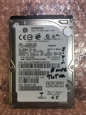 500GB HGST HITACHI 7K500  7200RPM 2.5” Laptop HARD DRIVE HDD SEE DIAGNOSTIC PIC - Image 1 of 4