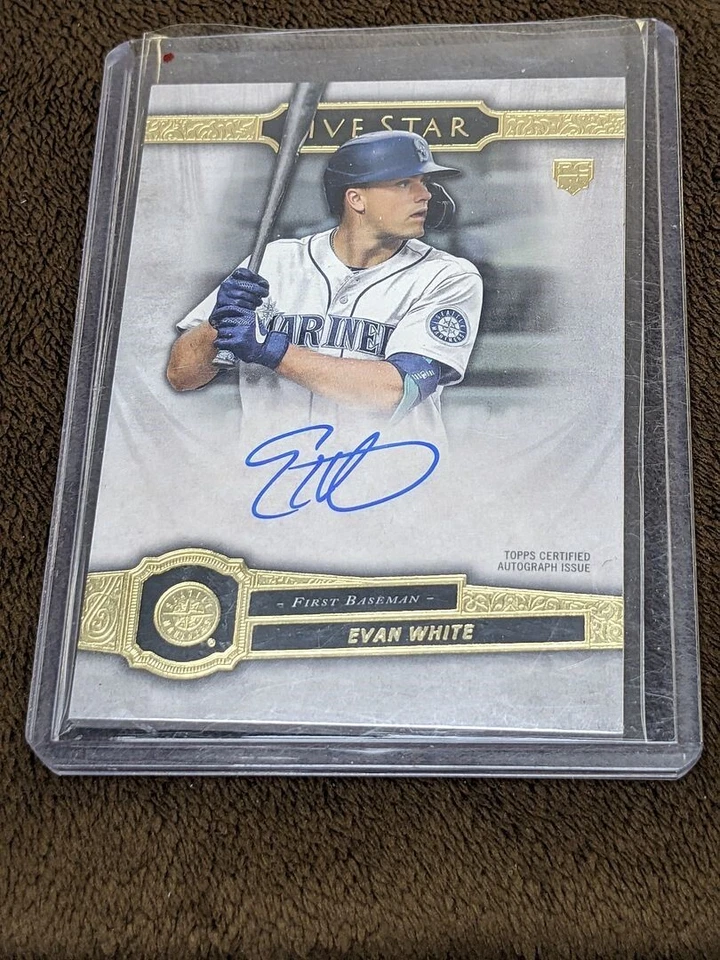 2021 FIVE STAR ROOKIE AUTO EVAN WHITE MARINERS - Image 1 of 1
