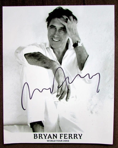 BRYAN FERRY 10" X 8" PHOTO WITH GENUINE AUTOGRAPH VG CONDITION Cover