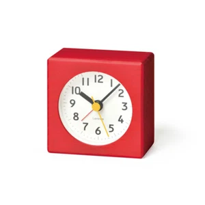 Lemnos Clock Analog Alarm farbe Red Made in Japan PA18-02RE Ship World Wide - Picture 1 of 9