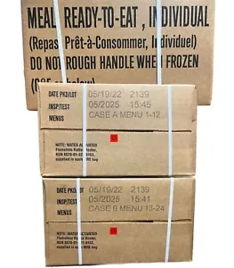 U.S. Military MRE Ready to Eat Meals 2025 Date Choice of Menu A or B emergency - Picture 1 of 6