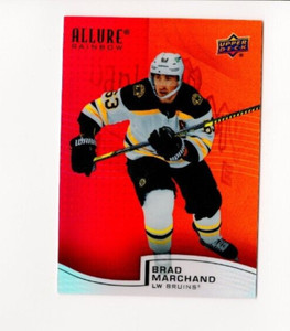 2021-22 Upper Deck Allure Brad Marchand #R-91 Red Orange Rainbow Boston Bruins