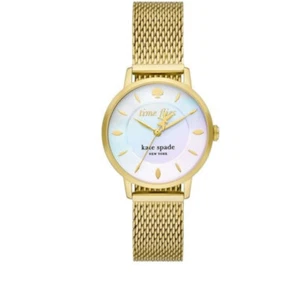 Kate Spade New York Time Flies Gold Mesh Brandneu im Karton Neu mit Etikett so süß! - Bild 1 von 4