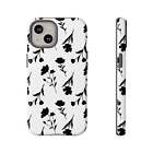 Rose Silhouette Pattern Tough Dual Layer Shockproof Phone Case for iPhone