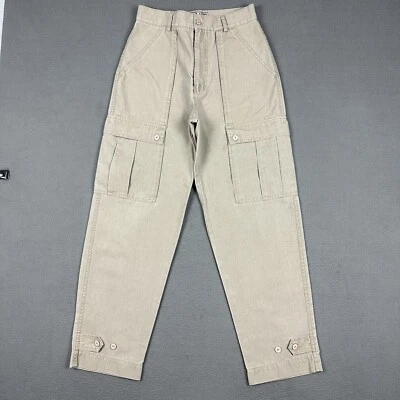 Vintage Bugle Boy Cargo Pants Men 29x30 (Fits 28x29) Beige Flap Pocket Skater 90 - Image 1 of 4