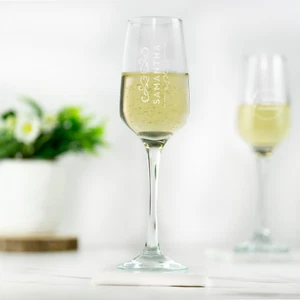 Flauto Champagne Angolato Moderno Personalizzato Inciso Bicchiere Personalizzato Idea Regalo - Foto 1 di 19