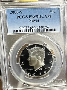 2006-S Silber Kennedy halber Dollar PCGS PR69DCAM - Bild 1 von 2