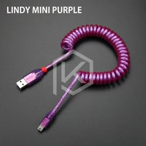 Coiled Mechanical Keyboard Cable mini USB port for poker 2 Micro PC Master Race - Picture 1 of 13