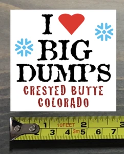 Adesivo Crested Butte decalcomania stazione sciistica di montagna amo grandi discariche Colorado PO - Foto 1 di 1
