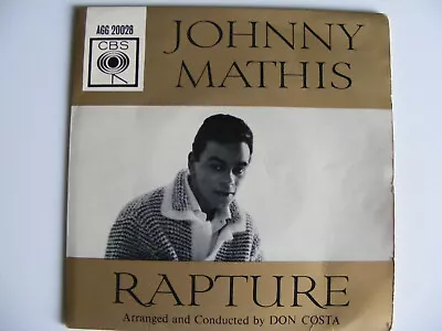Johnny Mathis  EP Rapture Original 1962  7" Vinyl / Love Me/ Moments Like / Here - Image 1 of 4