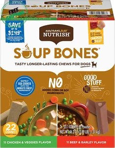 Rachael Ray Nutrish Soup Bones Long Lasting Dog Chews Variety Pack, 22 ct - Picture 1 of 8