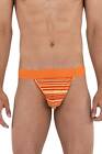 WOOD Underwear ORANGE Stripe Jockstrap Men's size  Large stretch designer jock