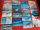 B.O.A.C./British/Virgin airlines iss.50s-90s fleet postcards lot of 23