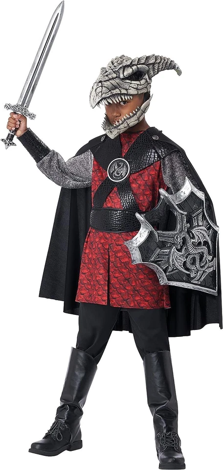 Dragon Rider Medieval Knight Warrior Fancy Dress Up Halloween Child Costume - Image 1 of 2