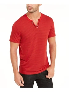 INC Men's Striped Split Neck T-Shirt Red Size XX-Large New with Tags - Picture 1 of 1