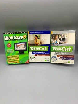 PROFESSIONAL WEB EASY 6, TAXCUT H&R Home Business Federal & State (3) Box Set - Image 1 of 4