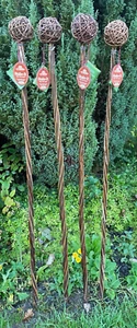 1.5m Willow Plant Support Stakes Set of 4 - Picture 1 of 3