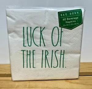 Serpientes de bebida Rae Dunn~"LUCK OF THE IRISH"~40 unidades~10"" x 10""~Nuevas en paquete - Imagen 1 de 3