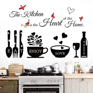 Kitchen Quote Wall Stickers Kitchen Dining Room Wall Decals Wall Art Kitchen ... - Picture 1 of 7