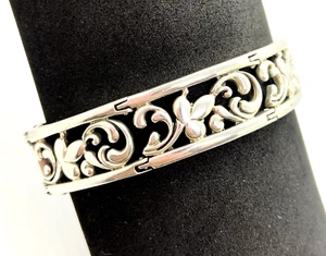 SILPADA Sterlingsilber/925 Floral Vine Roll Panel Gliederarmband 7" lang - Bild 1 von 8